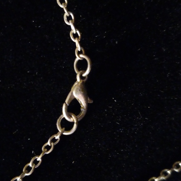Pinky promise pendant. Also an A charm on a 16 inch gold tone chain - Picture 2 of 3